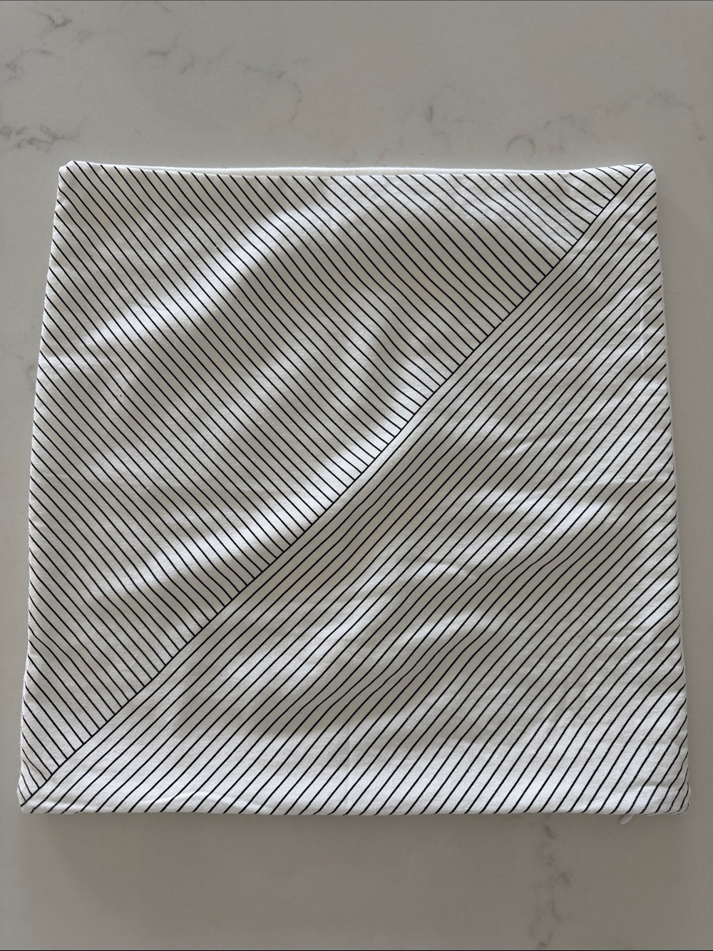 Striped Black and White Accent Pillow Cover